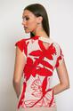 Batida 1649/Red Lily print Travel print top valhals