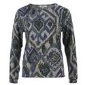 Enjoy Womenswear 183456/171 Jeans Cozy sweater Ikat-print
