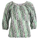 Enjoy Womenswear 183951/324 Klaver Print blousonshirt 3/4mouw