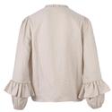 Enjoy Womenswear 412930/521 Zand Uni Blouse frill mouw