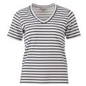 Enjoy Womenswear 431400/191 Indigo T-shirt v-hals bretonse streep