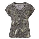 Enjoy Womenswear 472716/091 Zwart Print blouson devore v-hals
