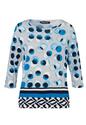 Frank Walder 108402/630054 Print blouson-shirt 3/4 mouw