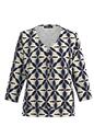Frank Walder 725421/507080 Print shirt v-hals boord