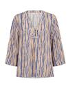 Freequent 203844/Sand Melange Nebulas Blue Larin blouse turn up sleeve