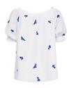 Freequent 206178/Brilliant White/Deep Ultrama Stream blouse