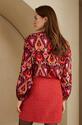 Lofty Manner PI01/Heart Ikat Print Livie blouse
