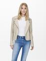 Only 15153079/Silver Lining Gemma faux leather biker NOOS