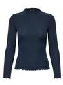 Only 15180040/Ombre Blue Emma LS high neck top NOOS