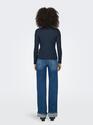 Only 15180040/Ombre Blue Emma LS high neck top NOOS