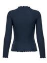 Only 15180040/Ombre Blue Emma LS high neck top NOOS