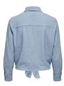 Only 15195910/Cloud Dancer/Medium Blue Lecey LS knot shirt NOOS
