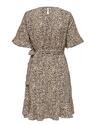 Only 15247954/Silver Mink New olivia SS short wrap dress