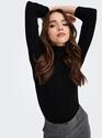 Only 15256046/Black Sille roll neck top NOOS