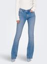 Only 15281251/Special Bright Blue Denim Blush mid flared TAI198 NOOS