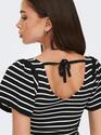 Only 15283760/Black/CD Leelo stripe SS v-neck NOOS