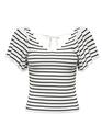 Only 15283760/Eggnog/Black Leelo stripe SS back v NOOS