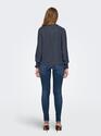 Only 15284309/Ombre Blue Mette v-neck LS smock top NOOS