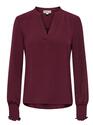 Only 15284309/Tawny Port Mette v-neck LS smock top NOOS