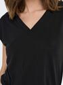 Only 15287041/Black Free life SS v-neck top NOOS
