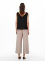 Only 15297134/Black Sille linen SL button top