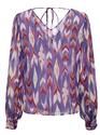 Only 15301438/Deep Wisteria Pam life LS v-neck top
