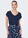 Only 15315776/Navy Blazer Rilla SS v-neck top