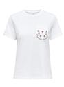 Only 15317989/Bright White Polly life reg SS pocket top