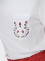 Only 15317989/Bright White Polly life reg SS pocket top