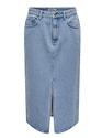 Only 15319268/Light Blue Denim Bianca midi skirt NOOS