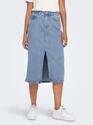 Only 15319268/Light Blue Denim Bianca midi skirt NOOS