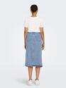 Only 15319268/Light Blue Denim Bianca midi skirt NOOS