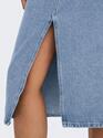 Only 15319268/Light Blue Denim Bianca midi skirt NOOS