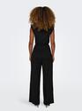 Only 15320004/Black Elisa SL v-neck jumpsuit