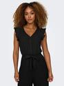 Only 15320004/Black Elisa SL v-neck jumpsuit