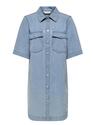 Only 15324384/Light Blue Denim Belle SS button dress NOOS
