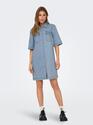 Only 15324384/Light Blue Denim Belle SS button dress NOOS