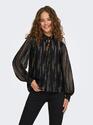 Only 15332641/Gold Colour Mira LS v-neck shirt
