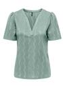 Only 15333479/Jadeite Dia SS v-neck pleat top