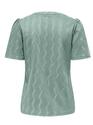 Only 15333479/Jadeite Dia SS v-neck pleat top
