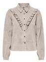 Only 15334332/Pumice Stone Marike LS cord frill shirt