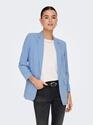Only 15338696/Bel Air Blue Solvi life 3/4 linen blazer