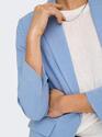 Only 15338696/Bel Air Blue Solvi life 3/4 linen blazer