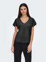 Only 15339794/Black Asia SS v-neck top