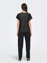 Only 15339794/Black Asia SS v-neck top