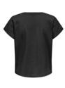 Only 15339794/Black Asia SS v-neck top
