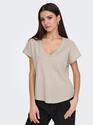 Only 15339794/Pumice Stone Asia SS v-neck top
