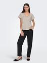 Only 15339794/Pumice Stone Asia SS v-neck top