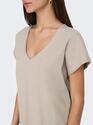 Only 15339794/Pumice Stone Asia SS v-neck top