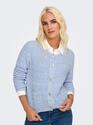 Only 15342448/Soft Chambray Celeste o-neck cardigan